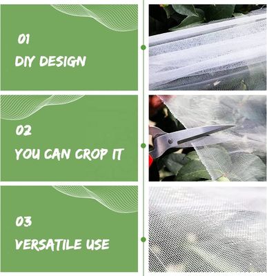 ΠΕ Δίκτυο προστασίας κατά των εντόμων HDPE 40 60 80 100 Δίκτυο γεωργικών εντόμων με διπλωμένο σχεδιασμό και επικαλυμμένο με ασήμι
