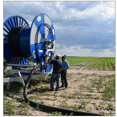 Ρίξε Far Farm αυτόματο κινητό σωλήνα νερού τροχιά βροχοβόλο σύστημα άρδευσης με ζώνη τροχιά ταξιδιωτικό ψεκαστήρα GP75-300
