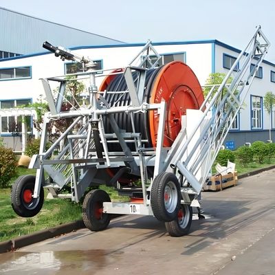 Ψηφιακό σύστημα άρδευσης αγροκτημάτων 20-50m Ηλεκτρικός σκληρός σωλήνας τροχιά ταξιδιωτικός άρδευσης με 75-300 Boom τύπου μετάλλου
