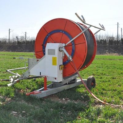 Ψηφιακό σύστημα άρδευσης αγροκτημάτων 20-50m Ηλεκτρικός σκληρός σωλήνας τροχιά ταξιδιωτικός άρδευσης με 75-300 Boom τύπου μετάλλου